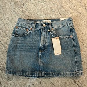 NWT Mango denim mini skirt